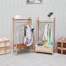 유아 어린이 아기 행거 아기방꾸미기 친환경 원목행거 서랍형 WHD-001, 멀바우
