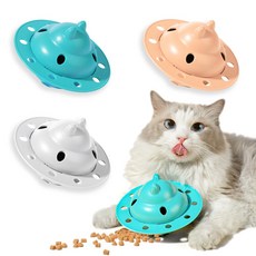 BLACK K7 노즈워크 장난감 UFO 반려동물 강아지 간식볼, 3개, 블루+오렌지+화이트