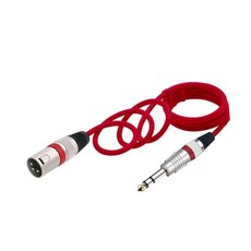 Pro Audio 케이블 마이크 코드 스테레오 6.35mm 6.5mm 수 3핀 6.3mm 1 4 스피커 기타 앰프 AMP용 보라색 1M 1491917, 2m_Red