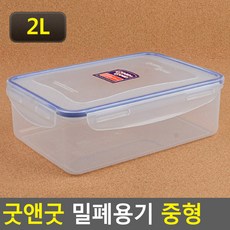 굿앤굿 밀폐용기 중형 냉장고보관찬기 냉장고보관함 진공밀폐용기, 4L