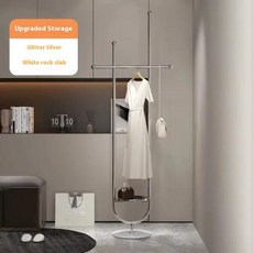디자이너 코너 의류 행어 호텔 모던 의류 부티크 의류 행어 바닥 미적 복도 가구, Upgraded SilverWhite