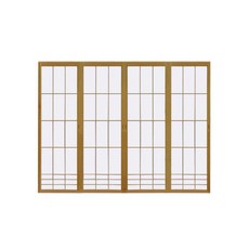 다다미중문 격자무늬 여닫이 일본식 양문형 그리드, 패키지4짝 (맞춤문의), 1개