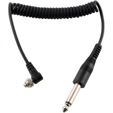 6.35mm PC 동기 케이블 암 커넥터 스피드라이트 플래시 트리거용 스프링 코일 와이어 나사 잠금 장치 캐논 니콘 소니 대부분의 DSLR 카메라 트리거, 1개