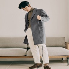 앤드지 바이 지오지아 2020 FW 캐시미어 블렌디드 코트 BZA4CG1101LGR