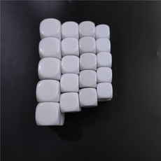 10 개/대 12/14/16/18/20/22MM 부드러운 흰색 주사위는 관심 교육 빈 DIY 주사위를 쓰는 데 사용할 수 있습, 01 10mm 10PCs