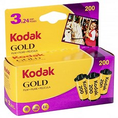 [미국] 512266 Kodak 6033971 Gold 200 Film (Purple/Yellow) - 3 Rolls - 24 Exposures Per Roll, 단일상품
