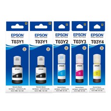 엡손 정품 T03Y 블랙2개 + 컬러 잉크세트 L4150 L4160 L6160 L6170 L6190