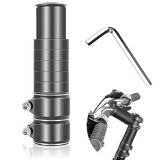 자전거 스템 라이저 조절 가능 핸들바 익스텐더 3.2cm(1-1/8인치) 로드 바이크 MTB BMX 사이클링용 높이 최대 13.2cm(5.2인치)까지 증가 (블랙), 자전거 스템 라이저 조절 가능 핸들바 익스텐더 3.2c
