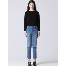 리스트 컷팅 심플 데님 팬츠 349056
