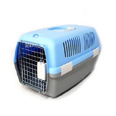 sj 펫라인 칼라 이동장 S 블루&그레이 강아지 고양이 캐리어, 1개