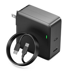 Zolt 100W USB C 노트북 충전기 프로에어 구글 픽셀북 씽크패드 델 XPS용 고속 벽 패드 프로 삼성 폰 15프로맥스 등용 1.8m6피트 to 케이블 포함, Zolt 100W USB C 노트북 충전기 프로에어 구