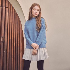 숲 SOUP 모크넥 프린지 스웨터