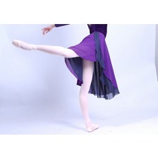 댄스복 발레무용 스텝연습 의상 쉬폰 짧은치마 단련 면사스커트 ballet교사 긴치마, C04-버건디 1