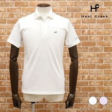 3SS Heal Creek 일본제 폴로 셔츠 흡수속건 UV케어 자카드 jersey저지 로고총 병자수 반소매 골프 웨어 기