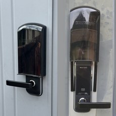 도어락 레인커버 번호키레인커버 방수커버 빗물방지 비막음 번호키방수 RC, RC1_보조키/주키/푸쉬풀_블랙