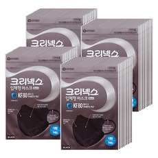 크리넥스 입체형 마스크 KF80 블랙 대형, 40개, 1개입_블랙+코코사은품