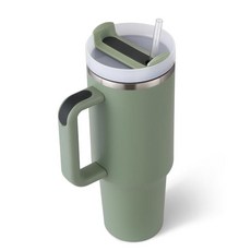 Ochapa 손잡이 빨대 뚜껑이 있는 1.2L(40온스) 텀블러 단열 스테인리스 스틸 진공 음료 차가운 커피 컵 홀더 발렌타인 데이 여성 남성 연인 자동차 체육관 여행
