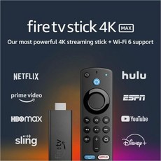 Amazon Fire TV Stick 4K Max 스트리밍 장치 Wi-Fi 6 Alexa Voice Remote TV 리모컨 포함 아마존 파이어 스틱, Fire TV 스틱 4K 맥스