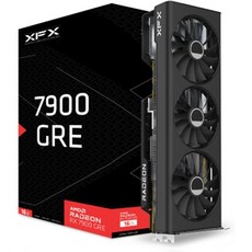 XFX Radeon RX 7900GRE 게이밍 그래픽 카드16GB GDDR6 포함 AMD RDNA 3 RX79GMERCB9