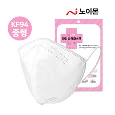 노이몬 황사 방역용 마스크 중형 KF94 새부리형, 1매, 80매