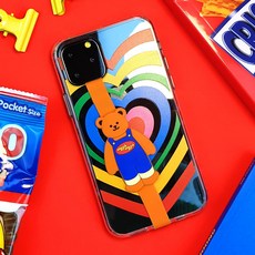 위글위글 실리콘 핸드폰 핑거 스트랩 밴드 캐릭터 휴대폰줄, 없음, Teddy Bear(FRSICSTR-003)