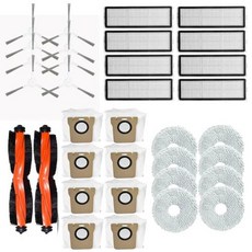 로보락 소모품 호환제품 샤오미 로봇 진공 X20 플러스 부품 액세서리 메인 사이드 브러시 헤파 필터 걸레 천 먼지 봉투 교체