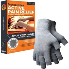 인크레디웨어 핑거리스 순환 장갑 관절염 장갑 그레이 Incrediwear, Medium (1 Pair), 1개