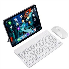[비핏몰]슬림 휴대용 미니 무선 블루투스 키보드 및 마우스 태블릿 노트북 스마트 폰 iPad IOS 안드로이드 전화 러시아어 스페인어, 7 인치 블랙, 키보드 만