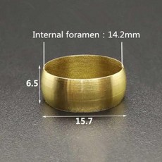 파이프 14mm 페룰 OD 4 개 10 6 시스템 12 씰 윤활 슬리브 튜브 황동 테이퍼 8 압축 중앙 링 5 더블 피팅, 1개