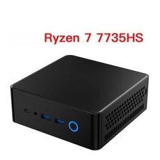 7735HS 미니PC 미니컴퓨터 게이밍PC AMD Ryzen 7 데스크탑 미니 PC 게이머 컴퓨터 윈도우 11 프로 DDR5 16GB 500GB NVME SSD PCle 와이파이, 10.16GB 256GB NVMe - AU, 1개