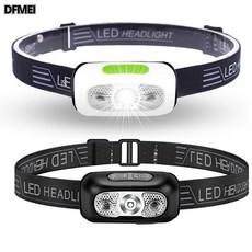 DFMEI 스마트 인덕션 USB 충전 인덕션 헤드램프 led 야낚시 휴대용 강광 야경달리기 소형 헤드램프 아웃도어 헤드램프, 3W화이트(800mA), 1개