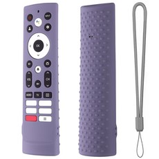 충격 방지 TV 리모컨 케이스 커버 제거 랜야드 원격 Hisense 음성 ERF3V90H 용 보호, 02 보라색
