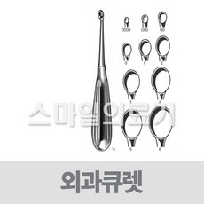 독일 HEBU 외과큐렛 HB3504 ( 17cm6.8mm 1번 ), 1개