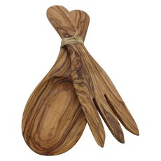 Honey Can Do 샐러드서버 2종 세트 22.9cm Olivewood 1개