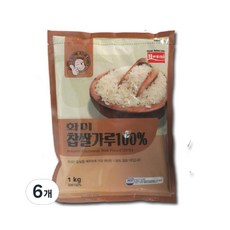 화미_찹쌀가루100%(국산/면세) 1kg 3개, 6개