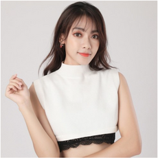 미르마루 목만있는 니트 레이어드 하이넥 넥카라 MM 페이크 넥케이프 목폴라 상품 이미지