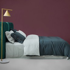 위드코리 더블이블커버 60 즈 솔리드 무지 기모 풀패딩 단건 겨울 두꺼운 페어 AB 판 순면 코튼 200X230, 이끼 그린 겹 블로킹 이불커버