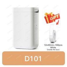 NiiMbot D101 휴대용 포켓 라벨 메이커 미니 무선 잉크리스 라벨 프린터 휴대폰용 태블릿 사무용 가정용 정, 01 D101 Standard