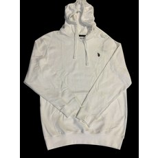 U. S. Polo Assn US POLO ASSN 남성용 솔리드 '프렌치 테리' 풀로서 후드 티셔츠 화이트 XL 786665571955