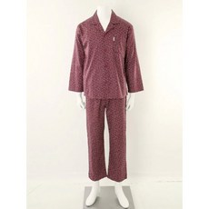 와코루 면 주자 70수 기하 화살표 나염 커플 파자마(WPA2456MWPA2456W) 321714