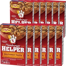 Hamburger Helper Southwest Pasta 햄버거헬퍼 사우스웨스트 파스타 158g (5.6oz) 12팩, 1개
