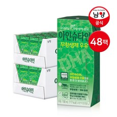 맛있는우유GT 아인슈타인 멸균 흰우유, 190ml, 48개