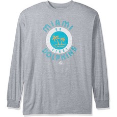 NFL 마이애미 돌핀스 남성 L / S TEE SCREEN TEE GRY / HTHER 3X