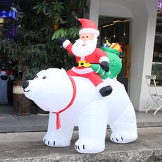 LED 에어벌룬 대형 산타와 북극곰 에어산타 170cm, one color
