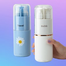 올인원 트래블 샤워보틀 디스펜서 헬스장 수영장 여행용 샴푸 바디워시 공병 휴대용, 01핑크, 1개