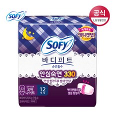 [바디피트] [쏘피] 순간흡수 생리대 오버나이트 12Px1팩, 1팩, 12개입