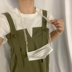 [국내생산] 굵은 체인 유광 마스크 스트랩 줄 목걸이