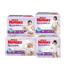 2021 하기스 맥스드라이 팬티 기저귀 4단계 38p x 4팩 152매(공용), 상세페이지 참조