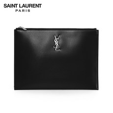 명품 SAINT LAURENT 생로랑 453249 0SX0E 1000 모노그램 YSL 은장로고 클러치백