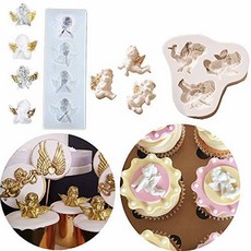LaVenty 2 PCS Angel Cupcake Mold Angel Mold Angel Cake Pop Mo/1836882, 단일옵션